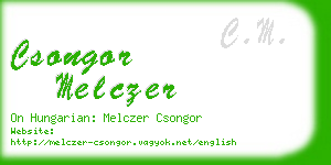 csongor melczer business card